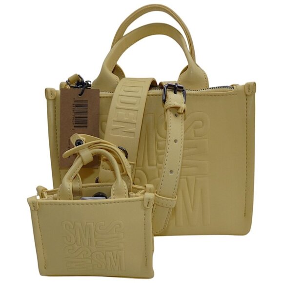 Steve Madden Butter Yellow Adjustable Crossbody Bag Preppy Minimalist Y2K Trendy - Picture 2 of 15